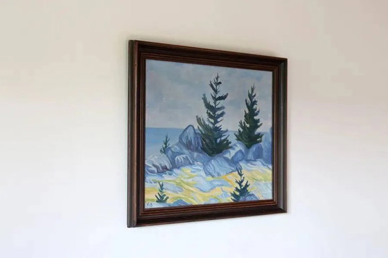 Danish Post-Impressionist oil painting by E.S. de Horsens – Paintings & Drawings, Canvas, Vintage (photo 3 of 6)