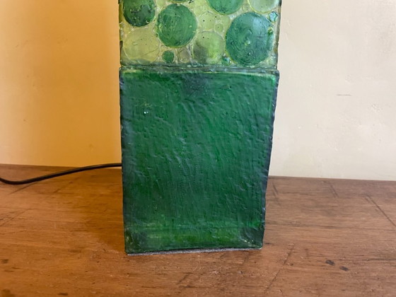 Image 1 of Leuke Lamp Tafellamp Schemerlamp groen Frans Memphis style