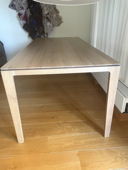 Table de salle à manger en chêne clair huilé gris 200x90 : Kluskens Savannahavannah
