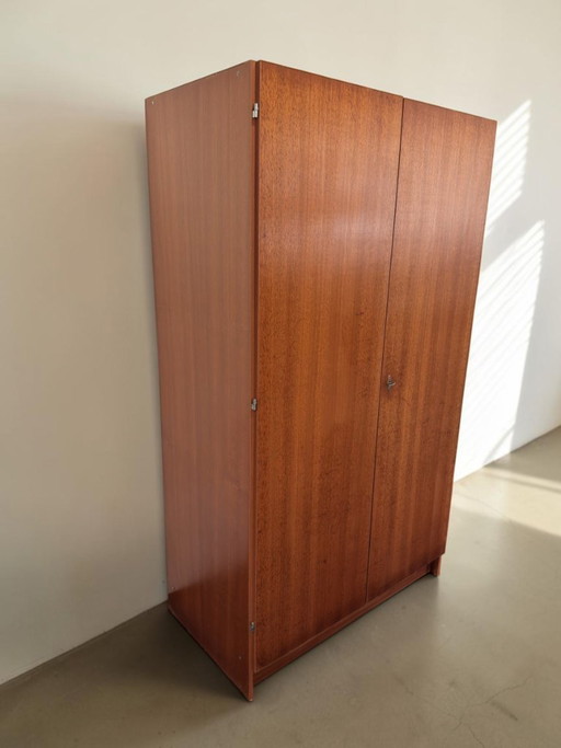 Vintage Teak Garderobekast Met Planken En Roede – kledingkasten, Wood (photo 2 of 8)
