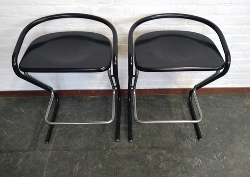 2x metal bar stools from Thema Italy