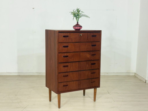 Commode/meuble coiffeuse vintage en teck / meuble design danois