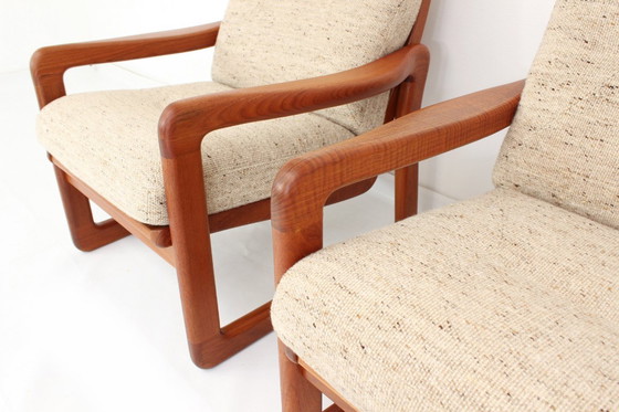 Image 1 of Canapé et 2 fauteuils Holstebro, design danois du milieu du siècle, comme neufs, en teck massif, laine vierge de qualité supérie