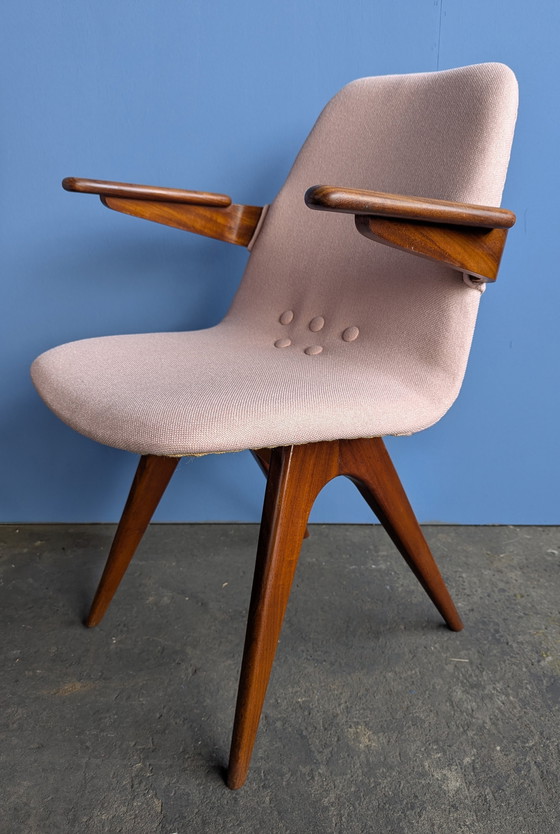 Image 1 of 4x vintage teak eetstoelen G.J. van Os Culemborg