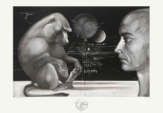 Image 1 of Affiche Pierre Yves TREMOIS Visage au singe 1973
