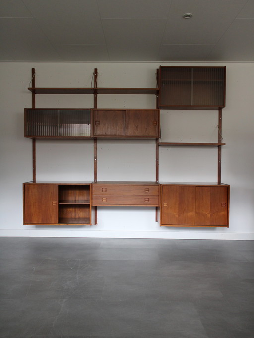 Vintage Danish modular wall system in teak