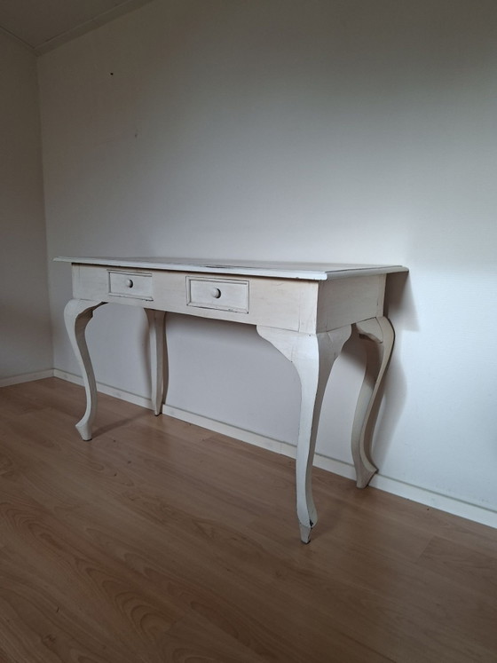Beistelltisch / Schminktisch, Beistelltische, Holz, Creme (Foto 2 von 5)