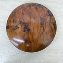 Boîte à bijoux ancienne en bois de ronce avec couvercle