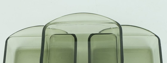 Image 1 of Juego de servir danés moderno con bandeja de teca y cuencos de cristal, década de 1960