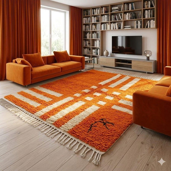 Tappeto Berbero Artigianale Arancione 260/160cm – Tappeti, Wool (photo 7 of 7)