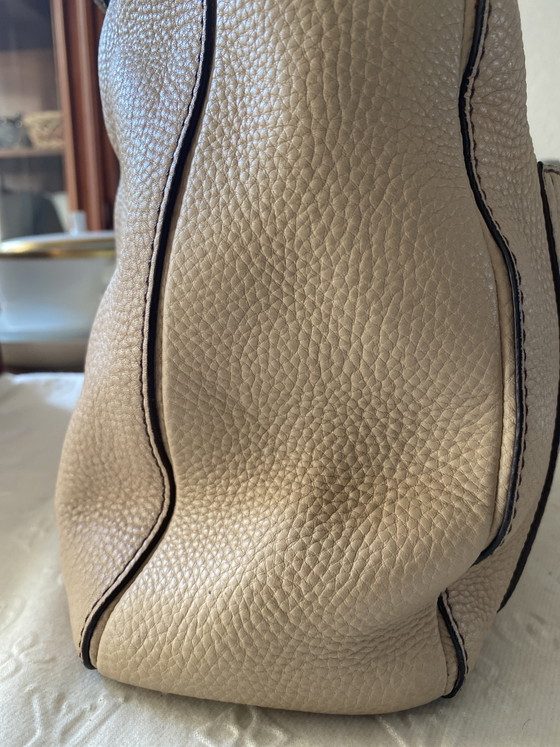 Image 1 of Coach handbag, leather, beige, new