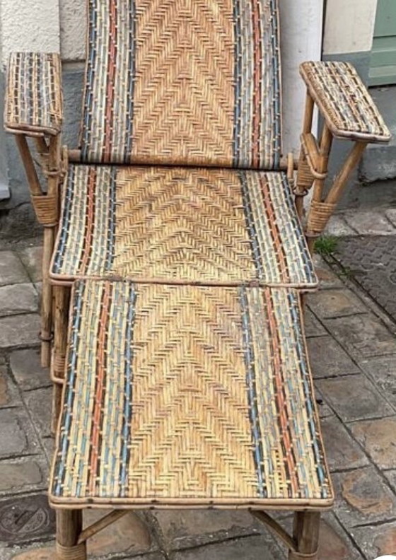 Image 1 of Chaise longue in vimini Art nouveau