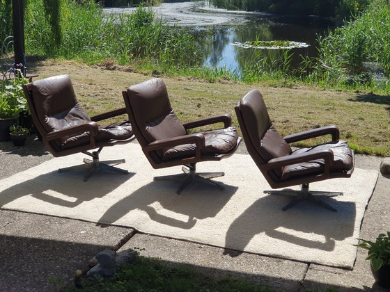 Image 1 of Strässle King Chair Collection – Set Of 3 – Design Armchairs