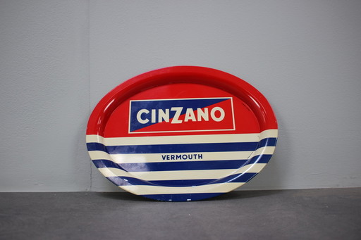 Plateau Mid Century de Cinzano Vermouth, années 1960, Italie