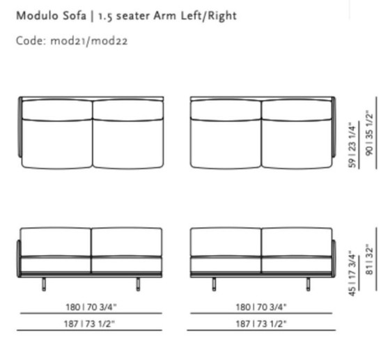 Image 1 of Studio Henk Modula 2,5-Sitzer Ecksofa – Teddyweiß