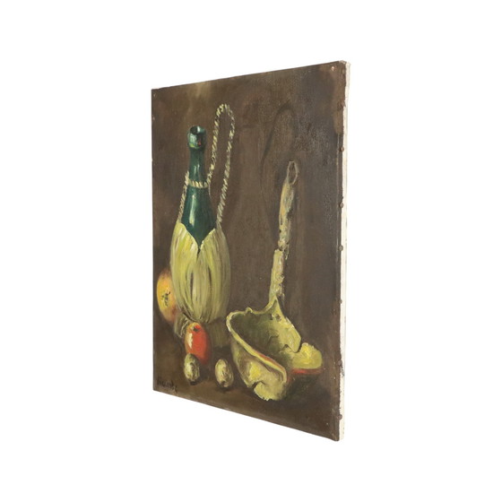 Image 1 of Natura morta con vino e frutta