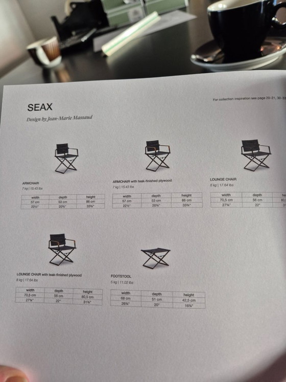 Image 1 of 4X Dedon Seax Stoelen en 2X Voetenbankjes, incl. kussens en beschermhoezen