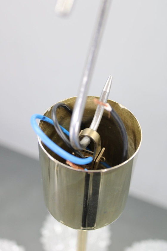 Image 1 of Mid Century Sputnik Brass Glass Chandelier, 1970s Czechoslovakia