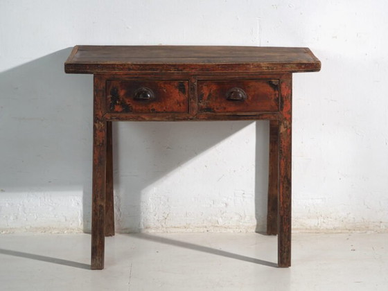 Consolle cinese antica con cassetti in legno laccato – Cina, circa 1900 – Console, Iron, Industrieel (photo 33 of 40)