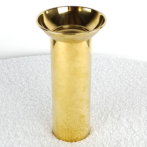 Candeliere a colonna vintage in ottone, design danese anni '70.