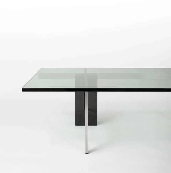 Image 1 of  KW1 glass, metal and granite coffee table by Hank Kwint for Metaform 1980s