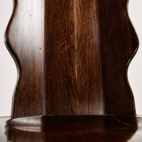 Image 1 of MK11731 Brutalistische eikenhouten eethoek, set van 7
