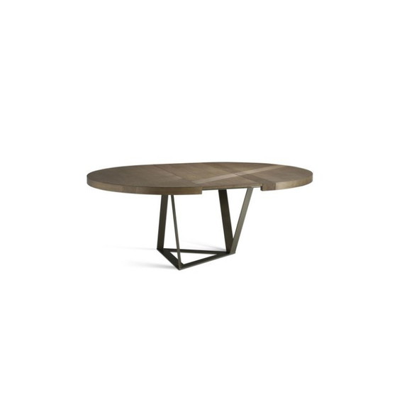 Image 1 of 1 x Table de salle à manger extensible Roche Bobois « Track » par Luigi Gorgoni – Chêne moyen