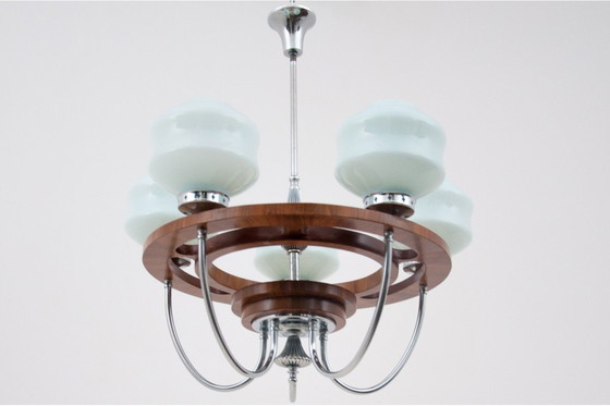 Image 1 of Lustre Art déco, années 1950, Pologne