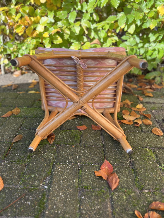 Image 1 of tabouret vintage en rotin tendance