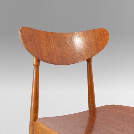 1x Scandinavische houten eetkamerstoelen in de stijl van Hans Wegner, set van vier – Wood (photo 13 of 13)