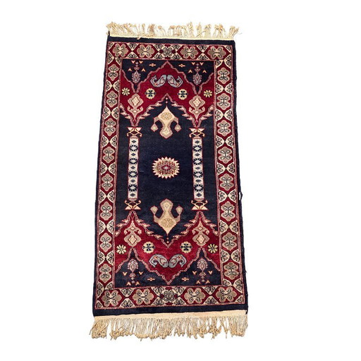 Antico tappeto persiano finemente annodato a mano, metà del XX secolo