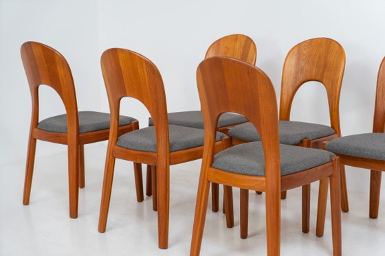 Set van 6 “Morten” Eetkamerstoelen van Niels Koefoed (Denemarken, jaren 60) – Wood, Vintage (photo 9 of 10)