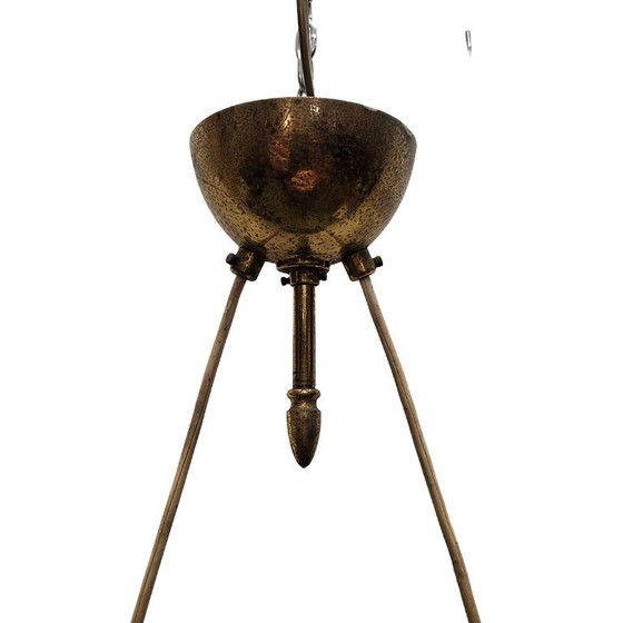 Image 1 of Vintage Franse dubbele hanglamp, circa jaren 50