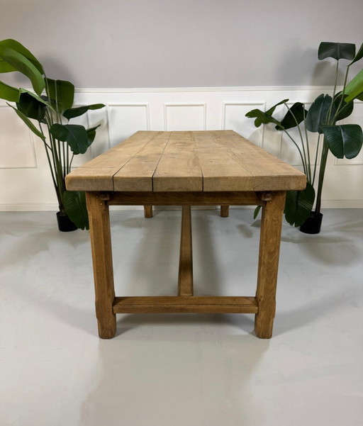 Table de ferme, table de domestique, table de taverne, table ancienne, bois d'orme