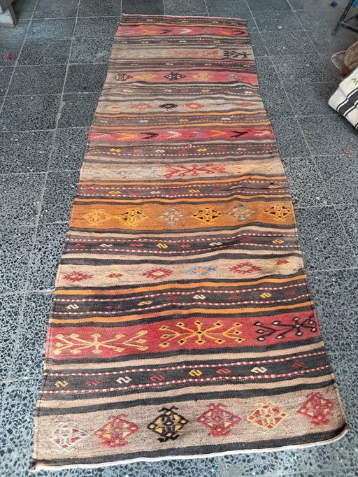 Kilim turco tessuto a mano 260x86 cm