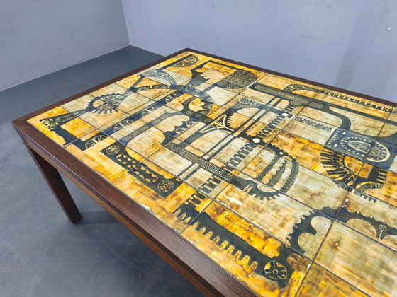 Image 1 of Danish Haslev Teak Tile Coffee Table Otto Detlefsen 1960s