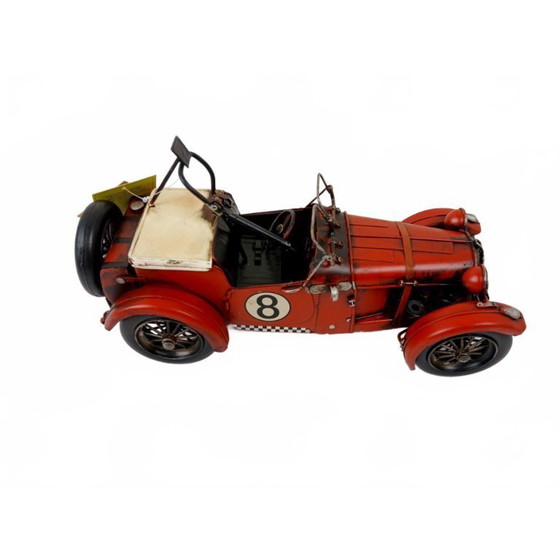 Image 1 of Vintage Look Metalen Racewagen - TF Collection - Handgemaakt
