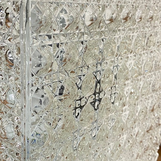 Large Square Wall Sconce Ceiling Light Clear Glass Vintage Light Fixture 1970s 1980s – Wall lights (photo 4 of 9)