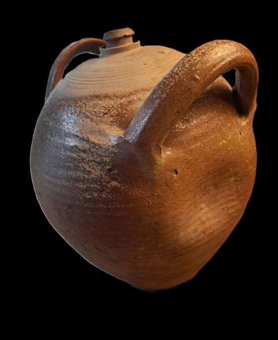 Image 1 of ANTICA BROCCA PER OLIO IN GRES PORCELLANATO XIX secolo