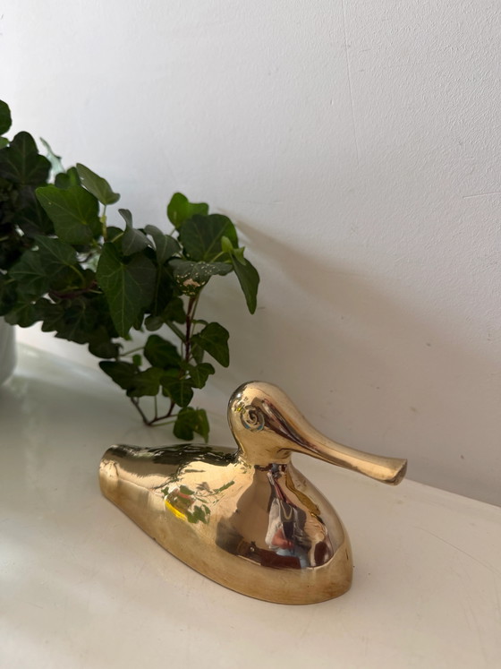 Messingente – Bildhauerei, Brass, Vintage (photo 2 of 5)
