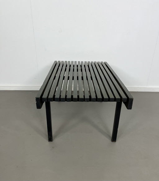 Vintage latten bank tafel sixties 