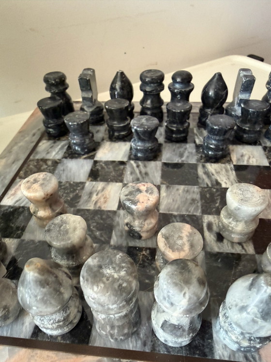 Vintage Onyx Chess Set – Decorative Objects, Stone (photo 4 of 8)