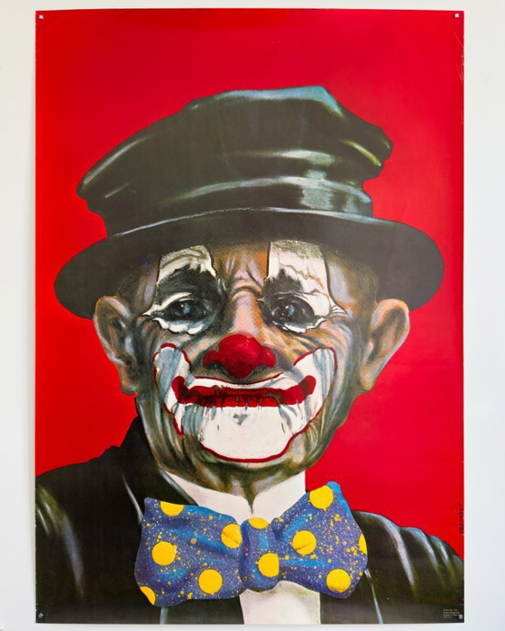 Image 1 of 🎪 Old Clown (Cyrk) – 1983 – Original B1 Poster by Andrzej Pągowski Polish School of Posters | 98 × 68 cm | Poland
