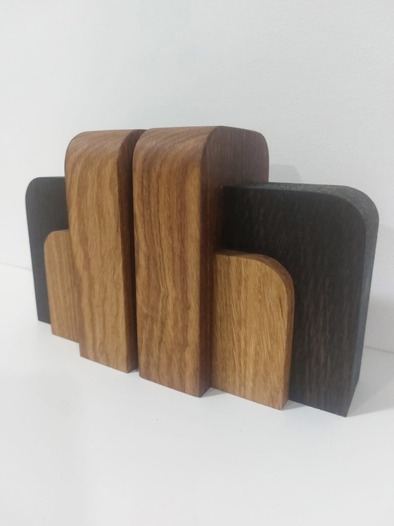 Set Sujetalibros Art Decó Bauhaus – ArtDecoOnline, Objetos decorativos, Wood (photo 2 of 5)
