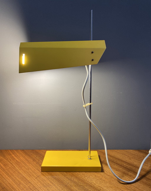 Gele bureaulamp van Josef Hurka voor Lidokov Model L192-1353