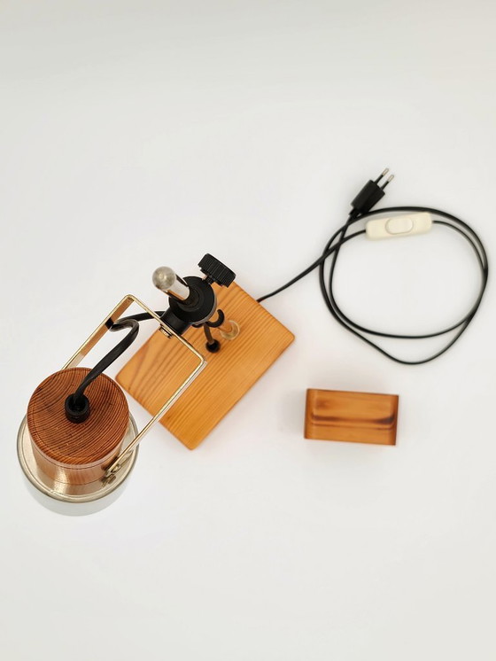 Image 1 of Vintage Italiaanse pin jaren 70 lamp + Kiplé wekker