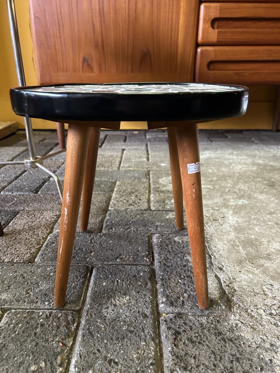 Image 1 of Vintage jaren 70 mozaïek planten tafeltje 