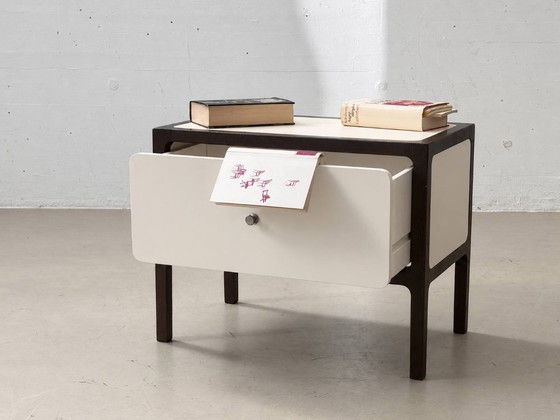 Vintage Side Table by Victoria Baar, 1970s – Nightstands, Wood, Metal (photo 2 of 12)