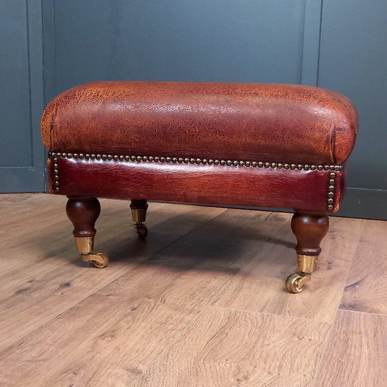 Image 1 of Vintage sheepskin stool