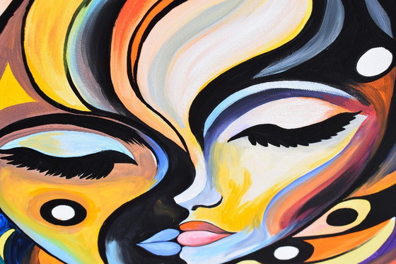 Image 1 of Original Painting "Yin and Yang" – Moder Symbolic Art (70x50 cm)